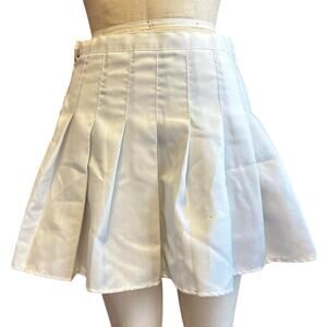Womens Skirt Size Medium White Pleated Tennis Golf School Cosplay Sporty Athlete